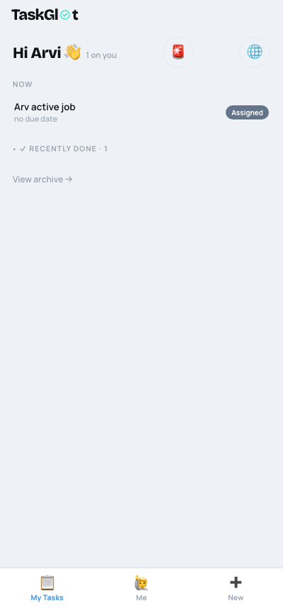 Worker My Tasks inbox